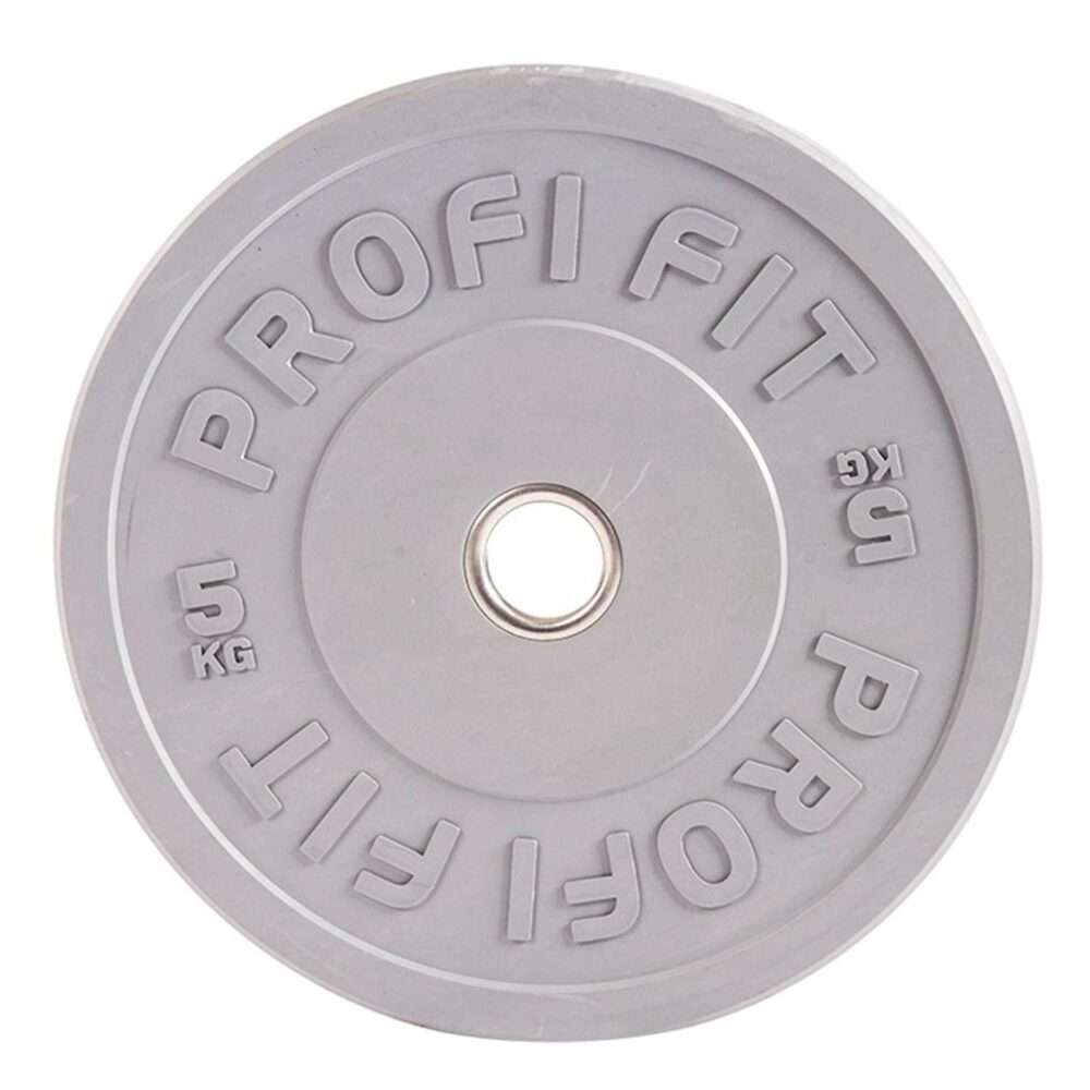Диск для штанги каучуковый, цветной D51 мм PROFI-FIT  5 кг